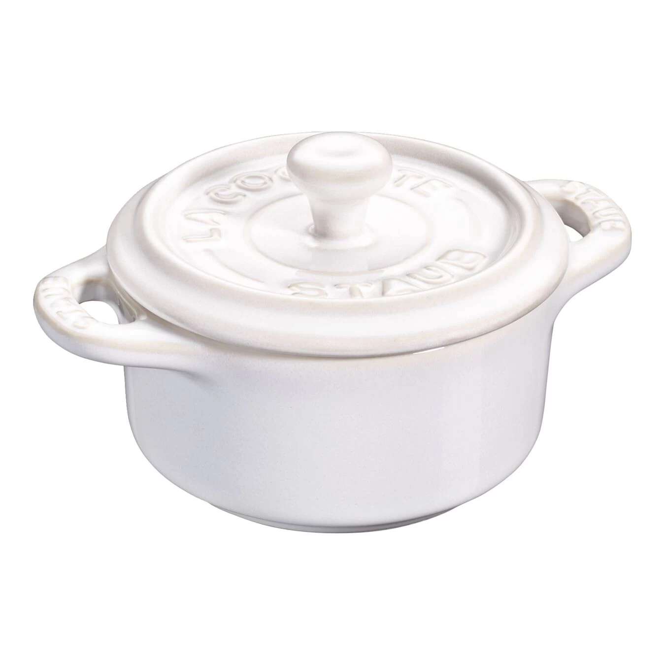Staub Mini Cocotte 10 Cm, Rund, Elfenbein-Weiß, Keramik 1 Staub Mini Cocotte 10 Cm, Rund, Elfenbein-Weiß, Keramik