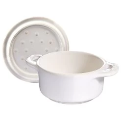 Staub Mini Cocotte 10 Cm, Rund, Elfenbein-Weiß, Keramik 9 Staub Mini Cocotte 10 Cm, Rund, Elfenbein-Weiß, Keramik -Zwilling Store 40511 997 0 3