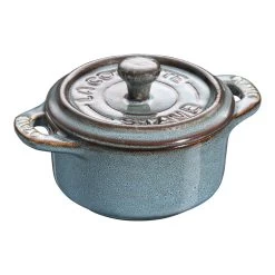 Staub Mini Cocotte 10 Cm, Rund, Antik-Türkis, Keramik