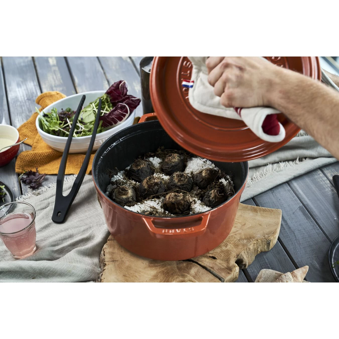 Staub Cocotte 28 Cm, Rund, Zimt, Gusseisen 5 Staub Cocotte 28 Cm, Rund, Zimt, Gusseisen – Bild 5