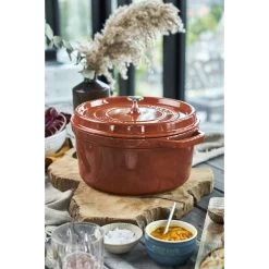 Staub Cocotte 26 Cm, Rund, Zimt, Gusseisen -Zwilling Store 424418894
