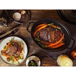 Staub Cocotte 33 Cm, Oval, Schwarz, Gusseisen -Zwilling Store 424423885