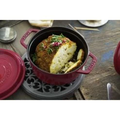 Staub Cocotte 20 Cm, Rund, Kirsch-Rot, Gusseisen -Zwilling Store 750032473