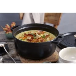 Staub Cocotte 28 Cm, Rund, Schwarz, Gusseisen -Zwilling Store 750033443